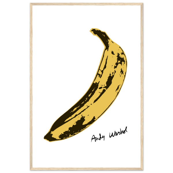 Andy Warhol’s Banana 1967 Pop Art Poster - Matte / 24 x 36″ (60 x 90cm) / Wood - Poster