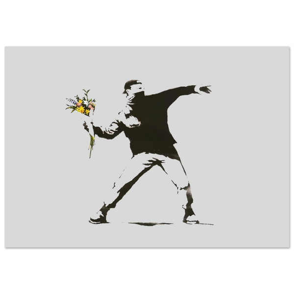 Banksy Flower Thrower Artwork Poster - Matte / 8 x 12″ (21 29.7cm) None