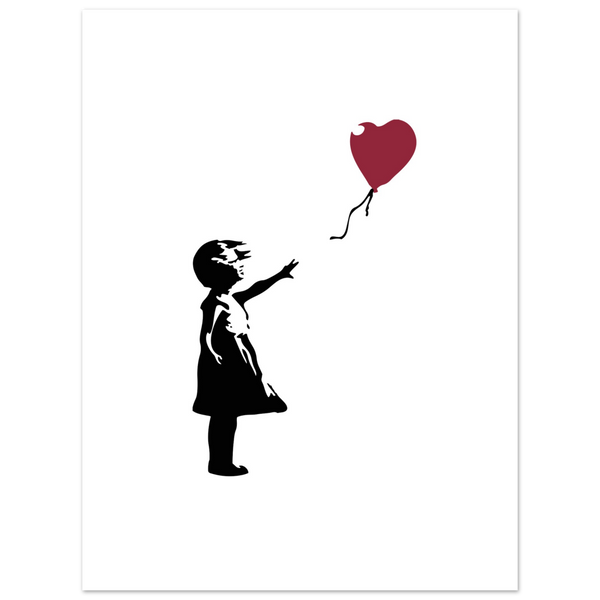 Banksy The Girl with a Red Balloon Artwork Poster - Matte / 18 x 24″ (45 x 60cm) / None - Poster