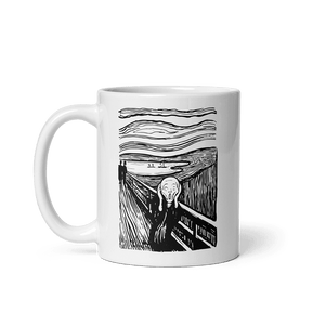Edvard Munch - The Scream - Sketch Artwork Mug - 11oz (325mL) - Mug