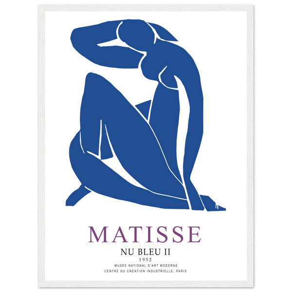 Henri Matisse Nu Bleu II (Blue Nude II) 1952 Artwork Poster - Matte / 18 x 24″ (45 x 60cm) / White - Poster