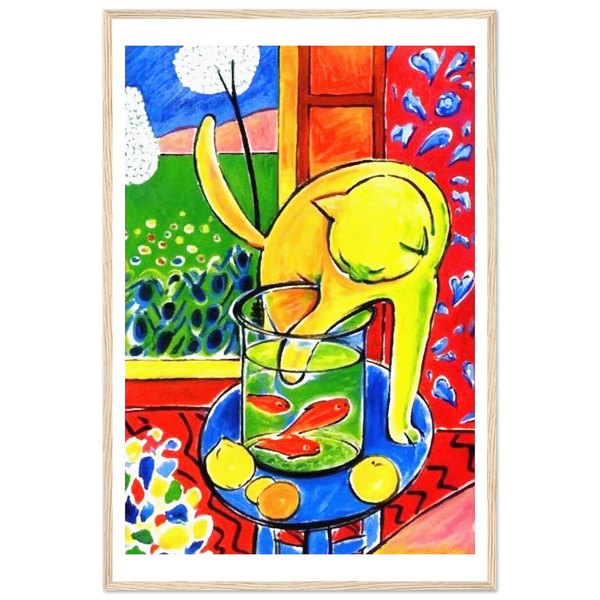 Henri Matisse The Cat With Red Fishes 1914 Poster - Matte / 24 x 36″ (60 x 90cm) / Wood - Poster