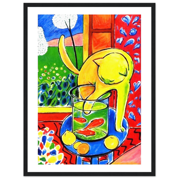 Henri Matisse The Cat With Red Fishes 1914 Poster - Matte / 18 x 24″ (45 x 60cm) / Black - Poster