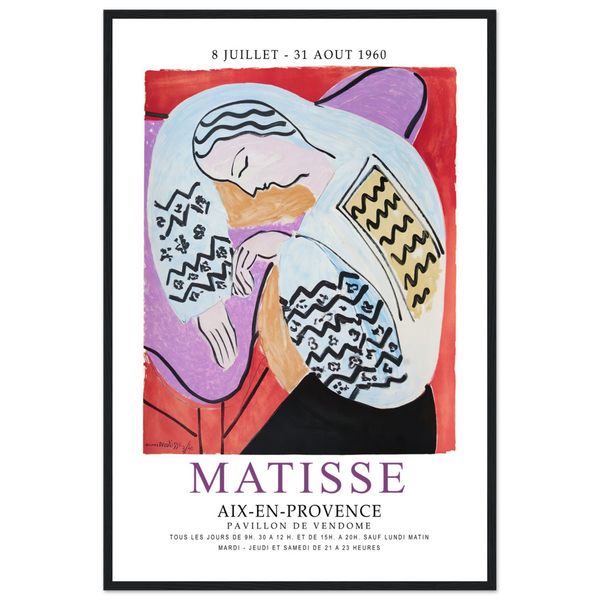 Henri Matisse The Dream - Aix-En-Provence Exhibition Poster - Matte / 24 x 36″ (60 x 90cm) / Black - Poster