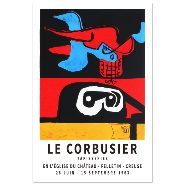 Le Corbusier 1963 Exhibition Artwork Poster - Matte / 12 x 18″ (30 x 45cm) / None - Poster
