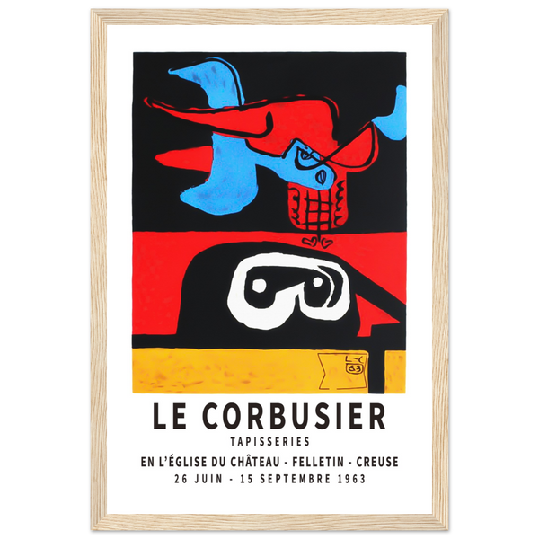 Le Corbusier 1963 Exhibition Artwork Poster - Matte / 12 x 18″ (30 x 45cm) / Wood - Poster