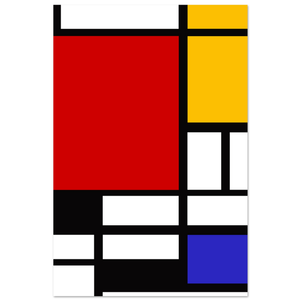 Piet Mondrian - Composition with Red Yellow and Blue 1942 Artwork Poster Matte / 8 x 12″ (21 29.7cm) None