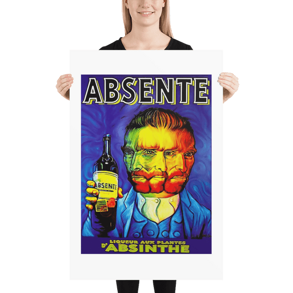 Absente Vintage Absinthe Liquor Advertisement with Van Gogh Poster - Poster