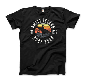 Amity Island Surf Shop Jaws T-Shirt - Men / Black / Small - T-Shirt