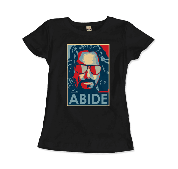 Big Lebowski Abide, Hope Style T-Shirt - Women / Black / Small by Art-O-Rama