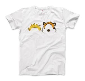 Calvin and Hobbes Faces Contour T-Shirt - Men / White / Small by Art-O-Rama