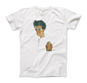 Egon Schiele Self-Portrait Art T-Shirt - Men / White / Small - T-Shirt