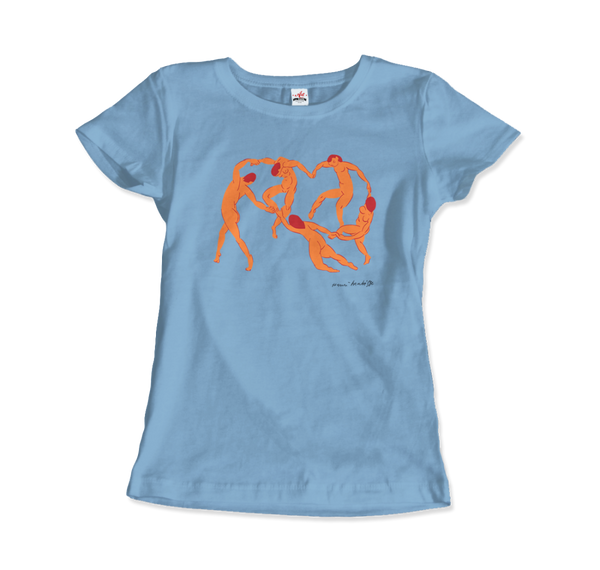 Henri Matisse La Danse I (The Dance) 1909 Artwork T-Shirt - Women / Light Blue / Small by Art-O-Rama