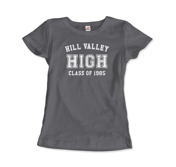 Hill Valley High School Class of 1985 - Back to the Future T-Shirt - Women / Charcoal / Small by Art-O-Rama