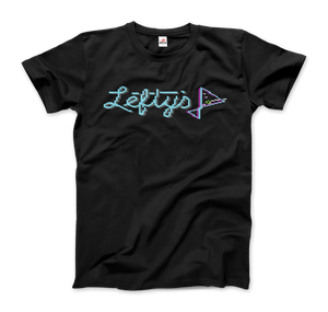 Leisure Suit Larry 1987, Lefty's Bar Logo T-Shirt - Men / Black / Small by Art-O-Rama