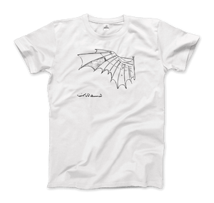 Leonardo Da Vinci Glider Sketch Artwork T-Shirt - Men / White / Small - T-Shirt