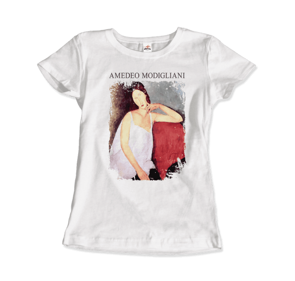 Modigliani - Portrait of Jeanne Hébuterne 1919 Artwork T-Shirt - Women / White / Small - T-Shirt