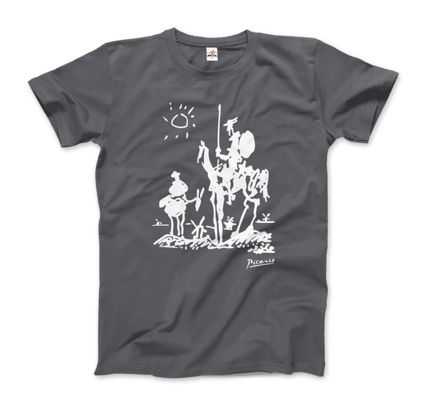 Pablo Picasso Don Quixote of La Mancha 1955 Artwork T - Shirt - Men (Unisex) / Charcoal / S - T - Shirt