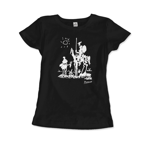 Pablo Picasso Don Quixote of La Mancha 1955 Artwork T - Shirt - Women (Fitted) / Black / S - T - Shirt