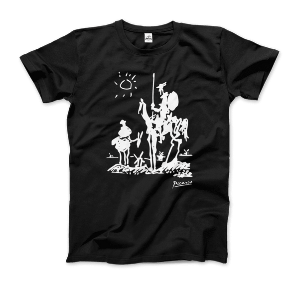 Pablo Picasso Don Quixote of La Mancha 1955 Artwork T - Shirt - Men (Unisex) / Black / S - T - Shirt