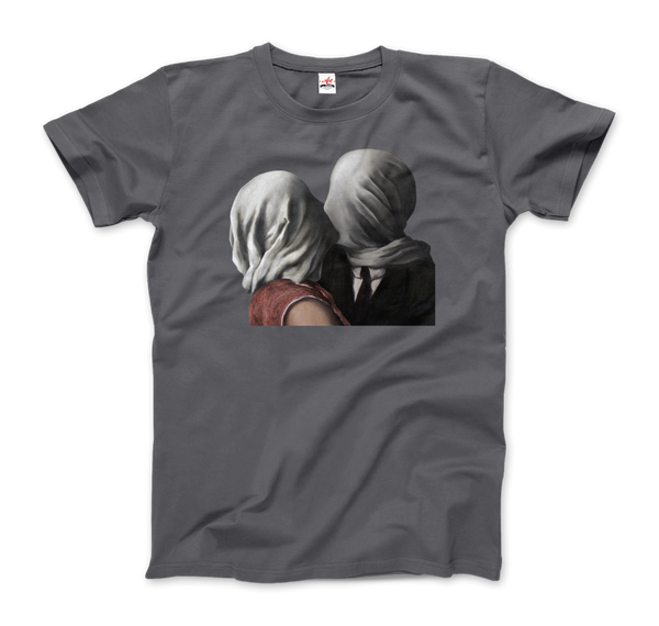 Rene Magritte The Lovers II (1928) Artwork T-Shirt - Men / Charcoal / Small by Art-O-Rama