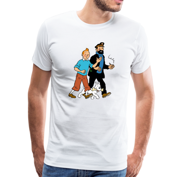 Tintin, Snowy and Captain Haddock Artwork T-Shirt - [variant_title] by Art-O-Rama