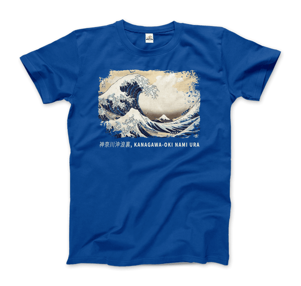 The Great Wave off Kanagawa Artwork T-Shirt - Men / Royal Blue / Small - T-Shirt