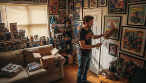 Collector dusts pop culture art in home
