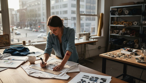 Graphic artist working in fashion studio