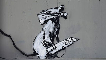 Banksy artwork of rat with a knife stolen in Paris by Art-O-Rama