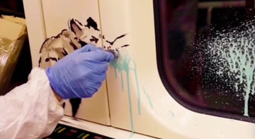 Banksy graffiti removed by London Underground cleaners by Art-O-Rama