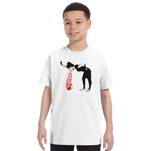 Banksy Lovesick Girl Throwing Up Hearts Artwork T-Shirt