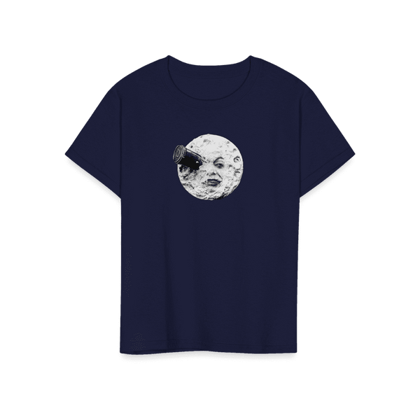 A Trip to the Moon 1902 Movie Artwork T-Shirt - Youth / Navy / S - T-Shirt