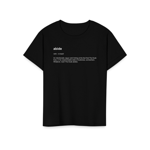 Abide Definition T - Shirt - Youth / Black / S - T - Shirt