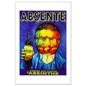Absente Vintage Absinthe Liquor Advertisement with Van Gogh Poster - Matte / 24 x 36″ (60 x 90cm) / White - Poster