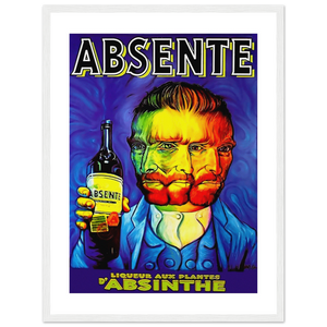 Absente Vintage Absinthe Liquor Advertisement with Van Gogh Poster - Matte / 18 x 24″ (45 x 60cm) / White - Poster