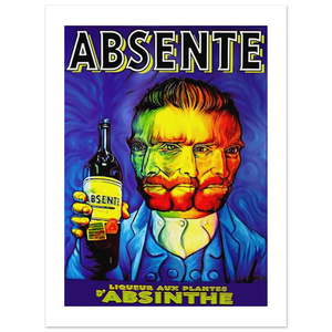 Absente Vintage Absinthe Liquor Advertisement with Van Gogh Poster - Matte / 18 x 24″ (45 x 60cm) / None - Poster