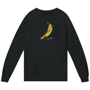 Andy Warhol’s Banana 1967 Pop Art Long Sleeve Shirt - Black / Small - Long Sleeve Shirt