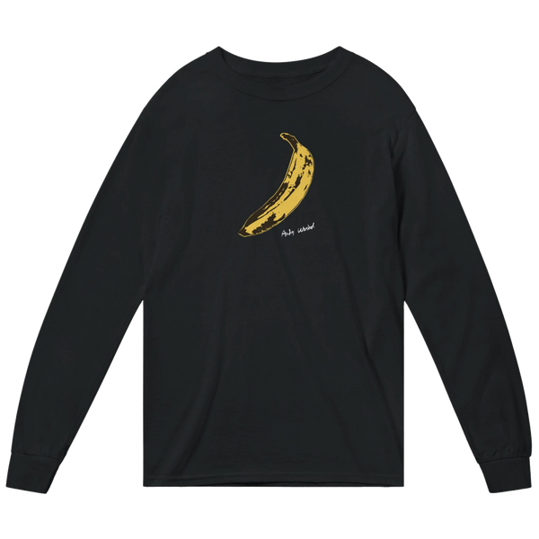 Andy Warhol’s Banana 1967 Pop Art Long Sleeve Shirt - Black / Small - Long Sleeve Shirt