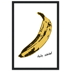Andy Warhol’s Banana 1967 Pop Art Poster - Matte / 12 x 18″ (30 x 45cm) / Black - Poster