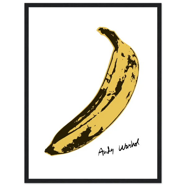 Andy Warhol’s Banana 1967 Pop Art Poster - Matte / 18 x 24″ (45 x 60cm) / Black - Poster