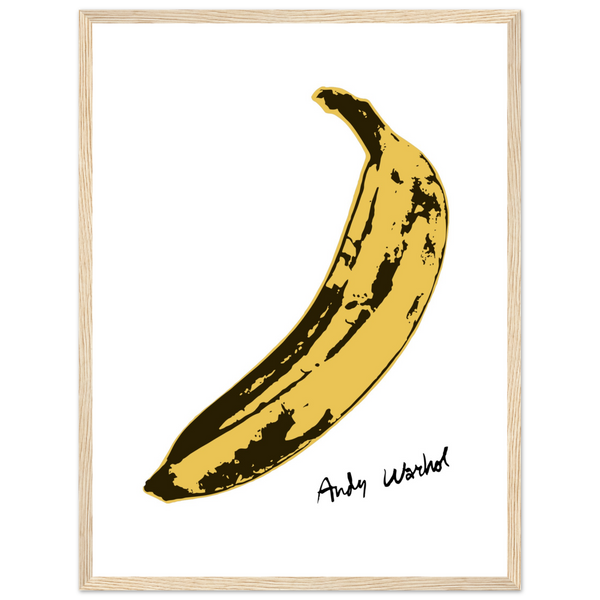 Andy Warhol’s Banana 1967 Pop Art Poster - Matte / 18 x 24″ (45 x 60cm) / Wood - Poster