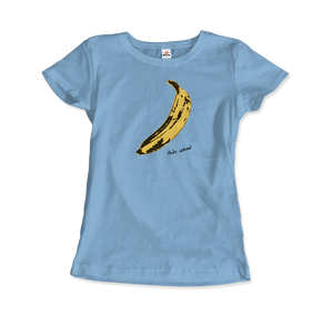 Andy Warhol’s Banana 1967 Pop Art T-Shirt - Women (Fitted) / Light Blue / S - T-Shirt