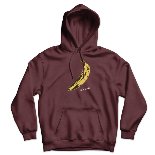 Andy Warhol’s Banana 1967 Pop Art Unisex Hoodie - Maroon / S - Hoodie