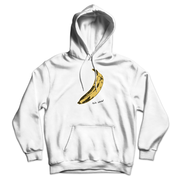 Andy Warhol’s Banana 1967 Pop Art Unisex Hoodie - White / S - Hoodie