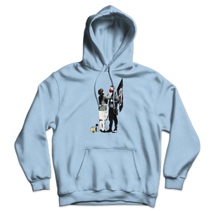 Banksy Anarchist Punk And His Mother Unisex Hoodie - Light Blue / S - Hoodie