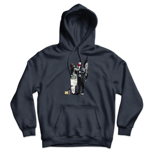 Banksy Anarchist Punk And His Mother Unisex Hoodie - Navy / S - Hoodie