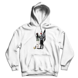 Banksy Anarchist Punk And His Mother Unisex Hoodie - White / S - Hoodie