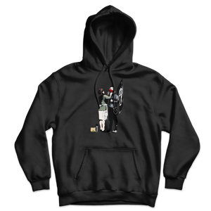 Banksy Anarchist Punk And His Mother Unisex Hoodie - Black / S - Hoodie
