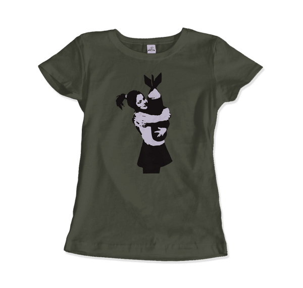 Banksy Bomb Hugger Street Art T-Shirt - Women / Military Green / S - T-Shirt